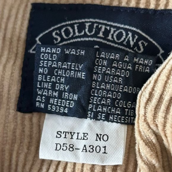 Vintage Solutions! Original Denim Jean Vest Corduroy Collar, Sz Small - Picture 8 of 16